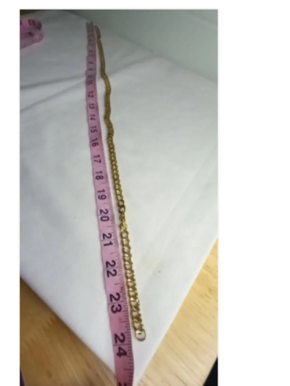 Gold Tone Cuban Link Chain Necklace 24
